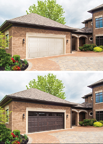 Garage Door Replacement Before and After